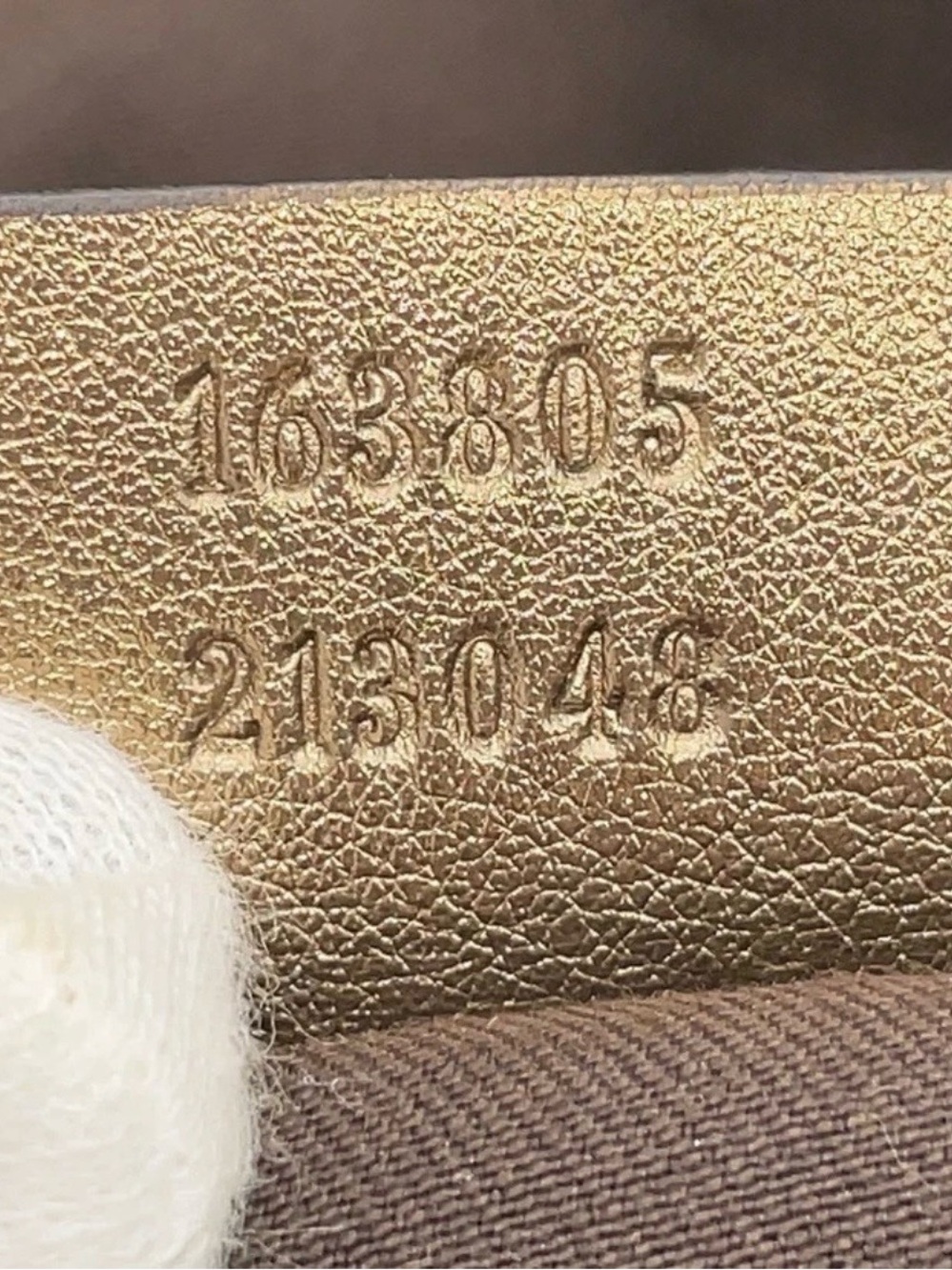 Authentic Gucci Metallic Brown GG Monogram Shoulder Bag - Picture 12 of 16